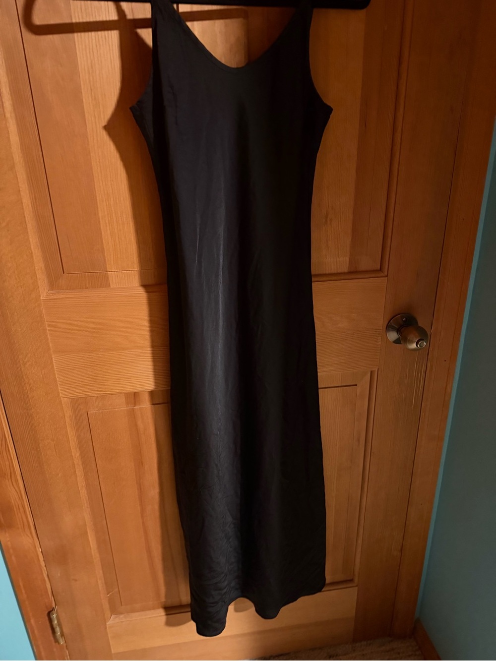 Uniqlo Black Maxi Slip Dress